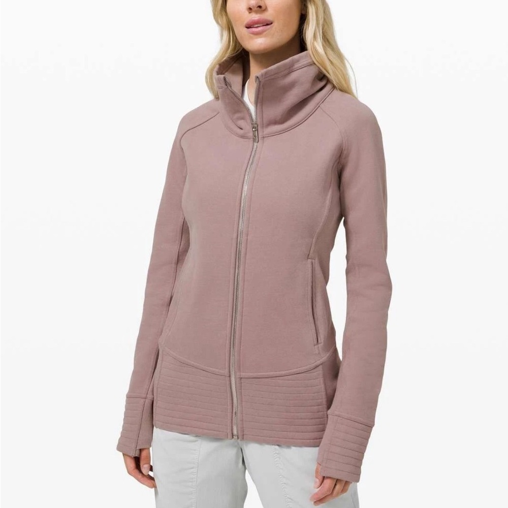 Lululemon Athletica Radiant II Fleece Jacket Full Zip Violet Verbena Size 10